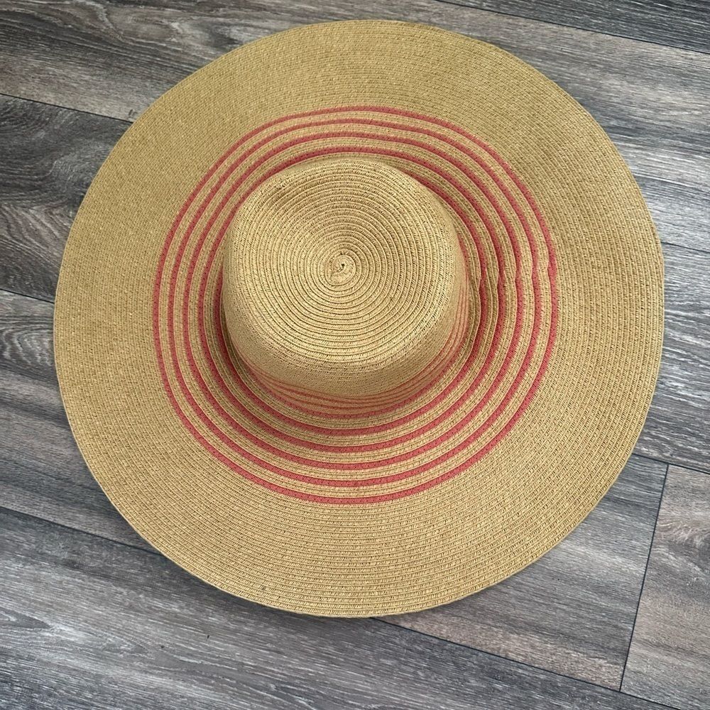 J. Crew paper straw BIG Floppy Beach Hat OSFM